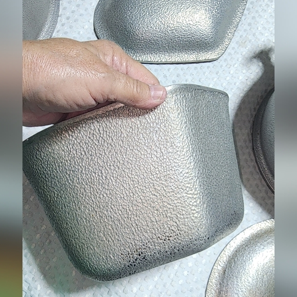 VINTAGE SILVER SEAL EUC CENTURY HAMMERED ALUMINUM TRIANGLE POT - Picture 5 of 6